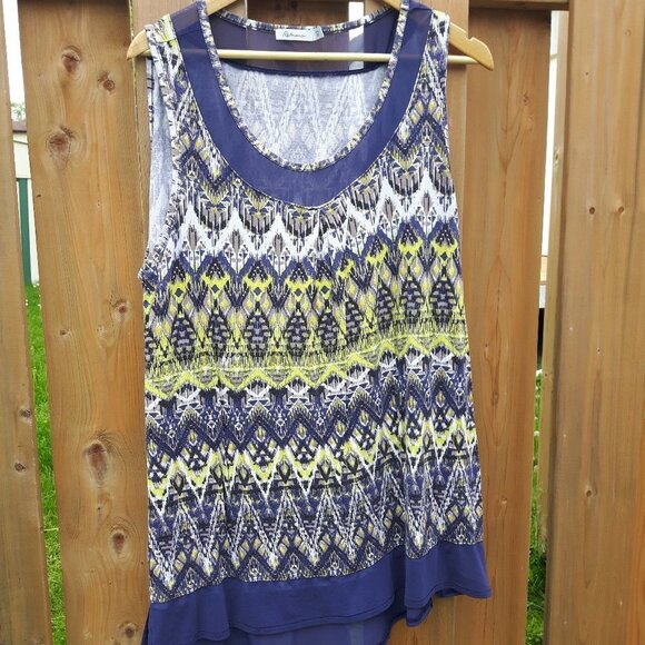 Reitman's Summer Tank Top with Mesh Detailing 1X - Picture 1 of 3
